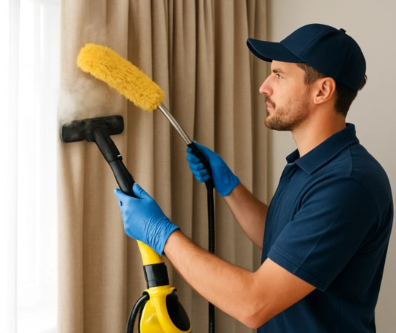 Trusted blind cleaning technician Matty Curtain Cleaning belmore-nsw QLD