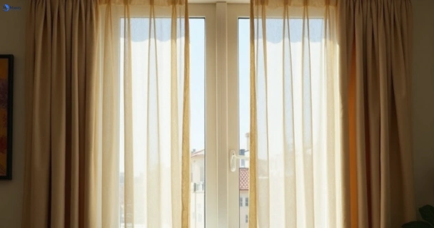 Dull dusty drapes in belmore-nsw before professional cleaning